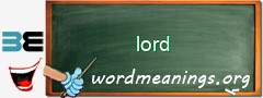 WordMeaning blackboard for lord